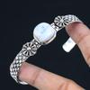 Mothers day Sale Cushion Natural Owyhee Blue Opal Wife Bangle Sterling Silver