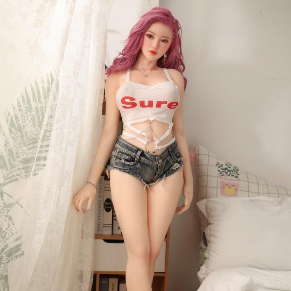 Silicone Sex Dolls Curly Long Hair Soft Skin Love Dolls Sexy Breasts Realistic TPE Oral Vagina Anus 3 Channel Sex Products