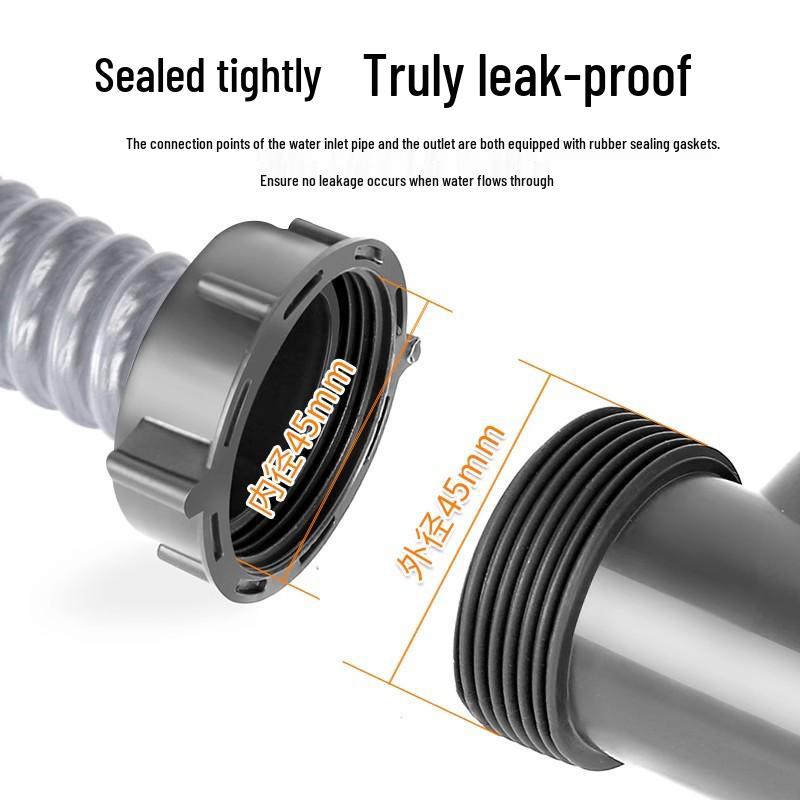 Double Kitchen Sink Drain Pipe Set - Leak-Proof Basin Fittings