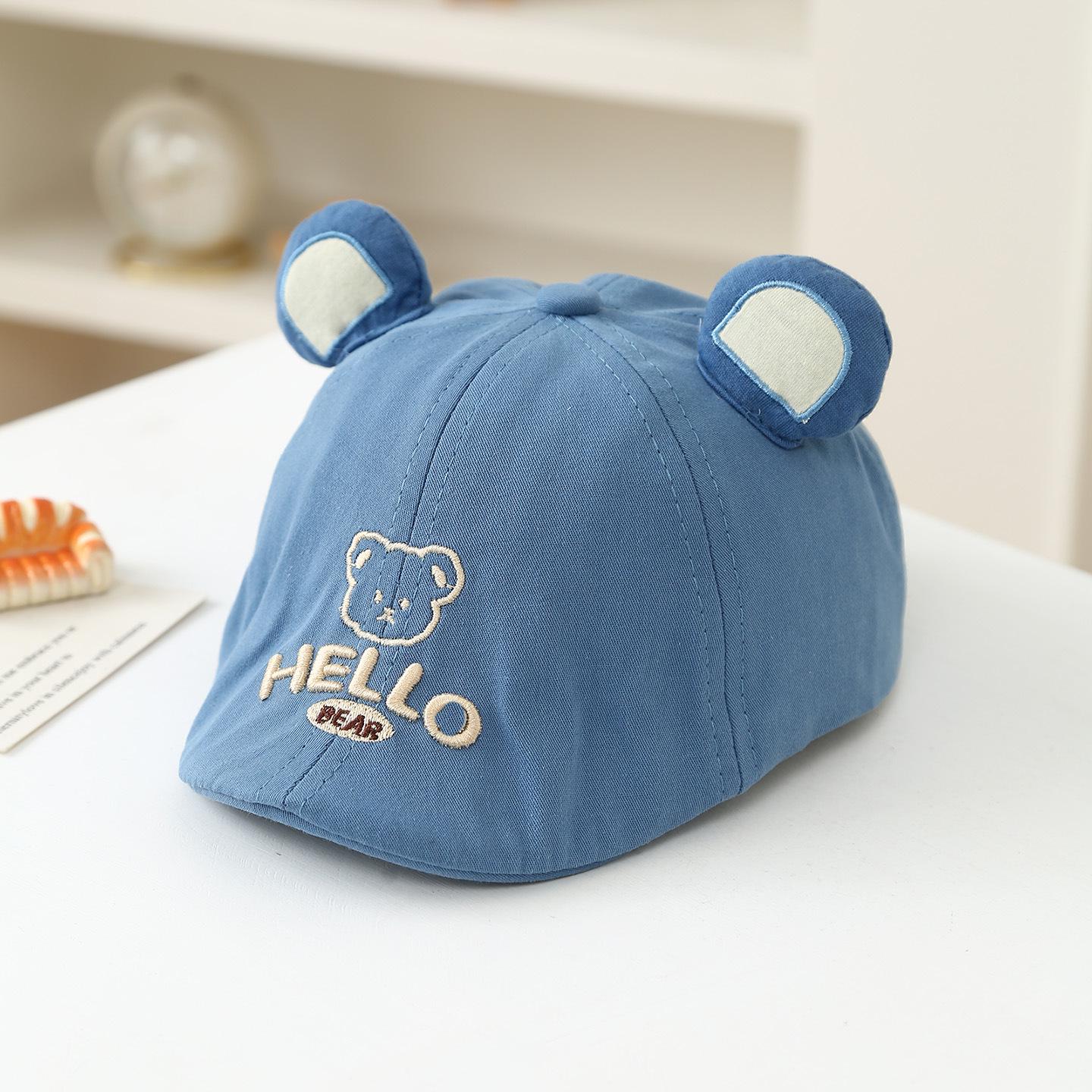 

Spring Kids Cartoon Bear Baseball Cap - Sun Protection for Boys & Girls Adjustable 1-3 years 46-50