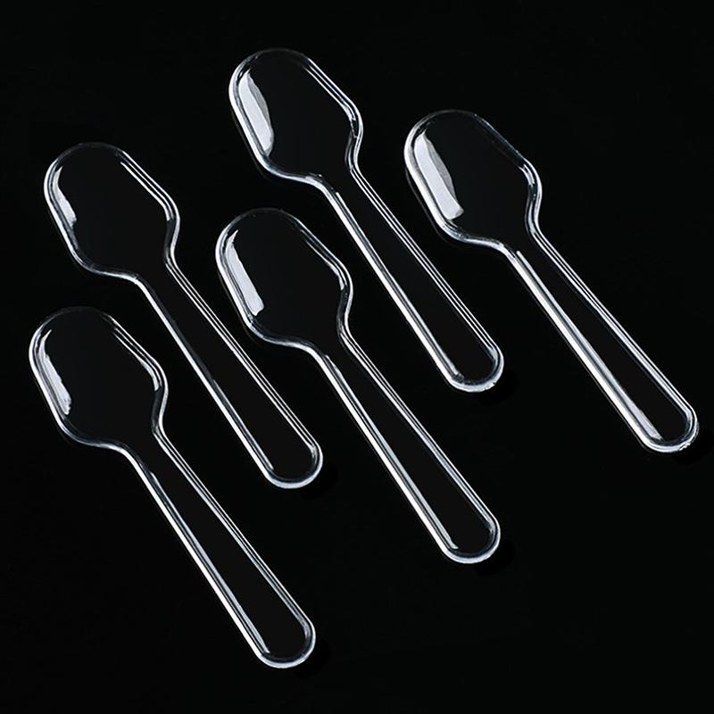 500 Pcs Mini Eis Löffel Kunststoff Einweg Holz Dessert Scoop Western Hochzeit Party Geschirr Küche Zubehör Werkzeug