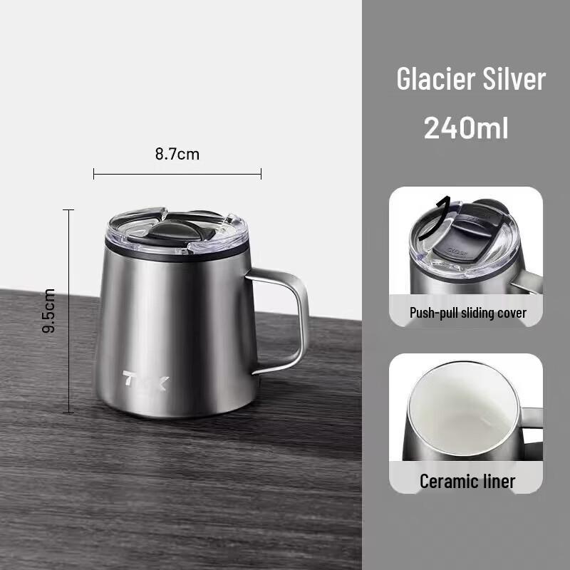 TKK Ceramic Insulated Mug with Lid