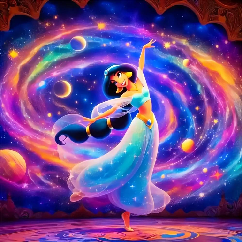 Disney Princess Starry Sky Collection 5D Diamond Painting Full of Diamonds DIY Handmade Diamond Painting Fantasy Cartoon Decoration Painting Kit