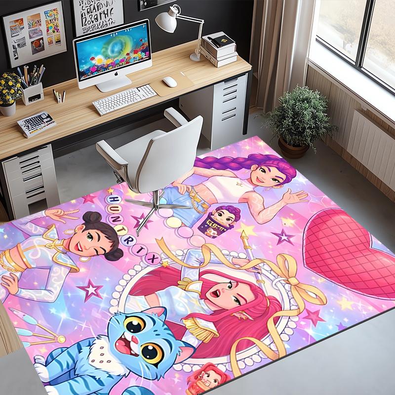 Girl group Pattern Rug, Indoor/Outdoor Mat, for Picnic, Gameroom, Bedroom, Office, Living Room, Home Decor Carpet, Birthday Gift