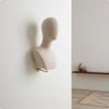WallMounted Mannequin Bust Polyurethane Half Body Beige textileCovered