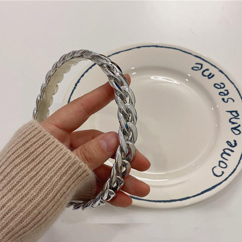 Tie Dye Chain Acetic AcidTwisted Braid Hairband Acrylic Headband  for Women Girls Hair Accessories