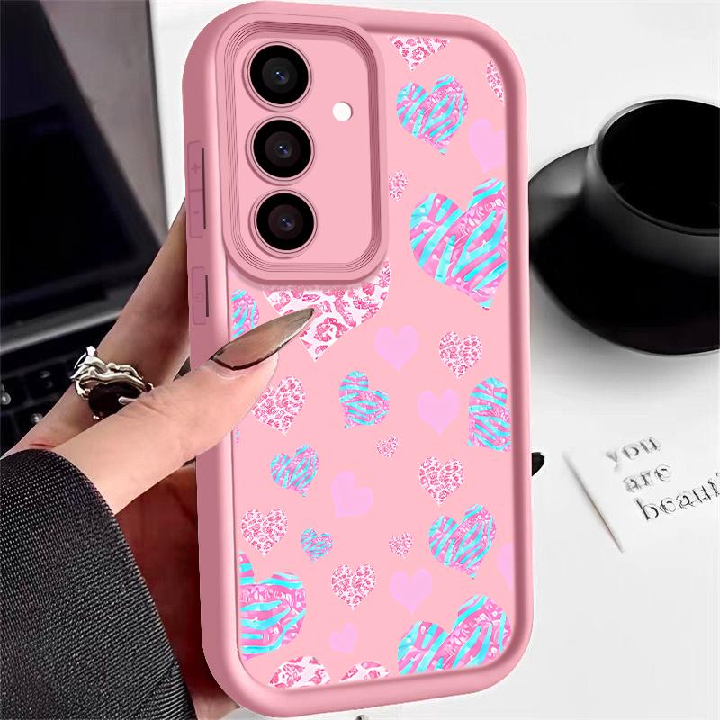 Tiny Hearts Pattern Case For Samsung Galaxy S25 Edge S24 S23 S22 Ultra S24 FE A56 A16 A15 A55 A54 A35 A26 A36 Soft Phone Cover
