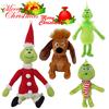Figurines d'anime à poils verts, décoration de Noël parfaite, figurine de monstre aux cheveux verts, adorable poupée en peluche, jouet d'anniversaire pour enfant, cadeaux