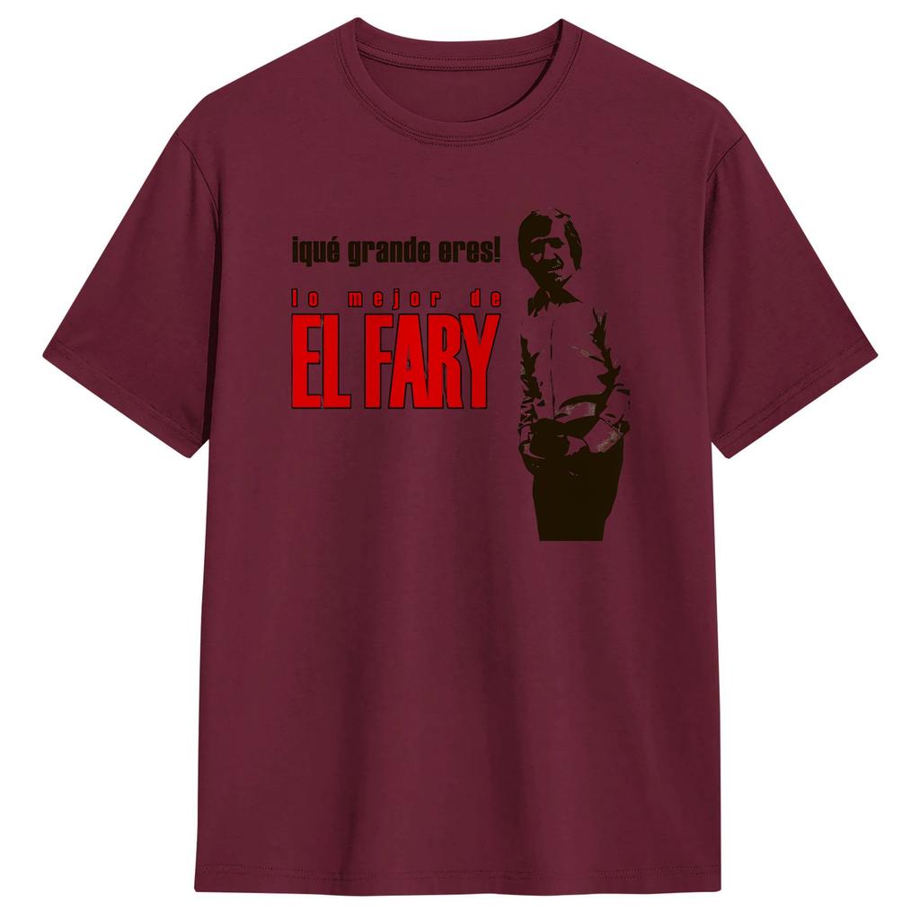 El Fary Spanish Retro () T Shirt Summer Trendy Cool TShirts Cotton O Neck Oversize Top Tees Short Sleeve Vintage Tshirt