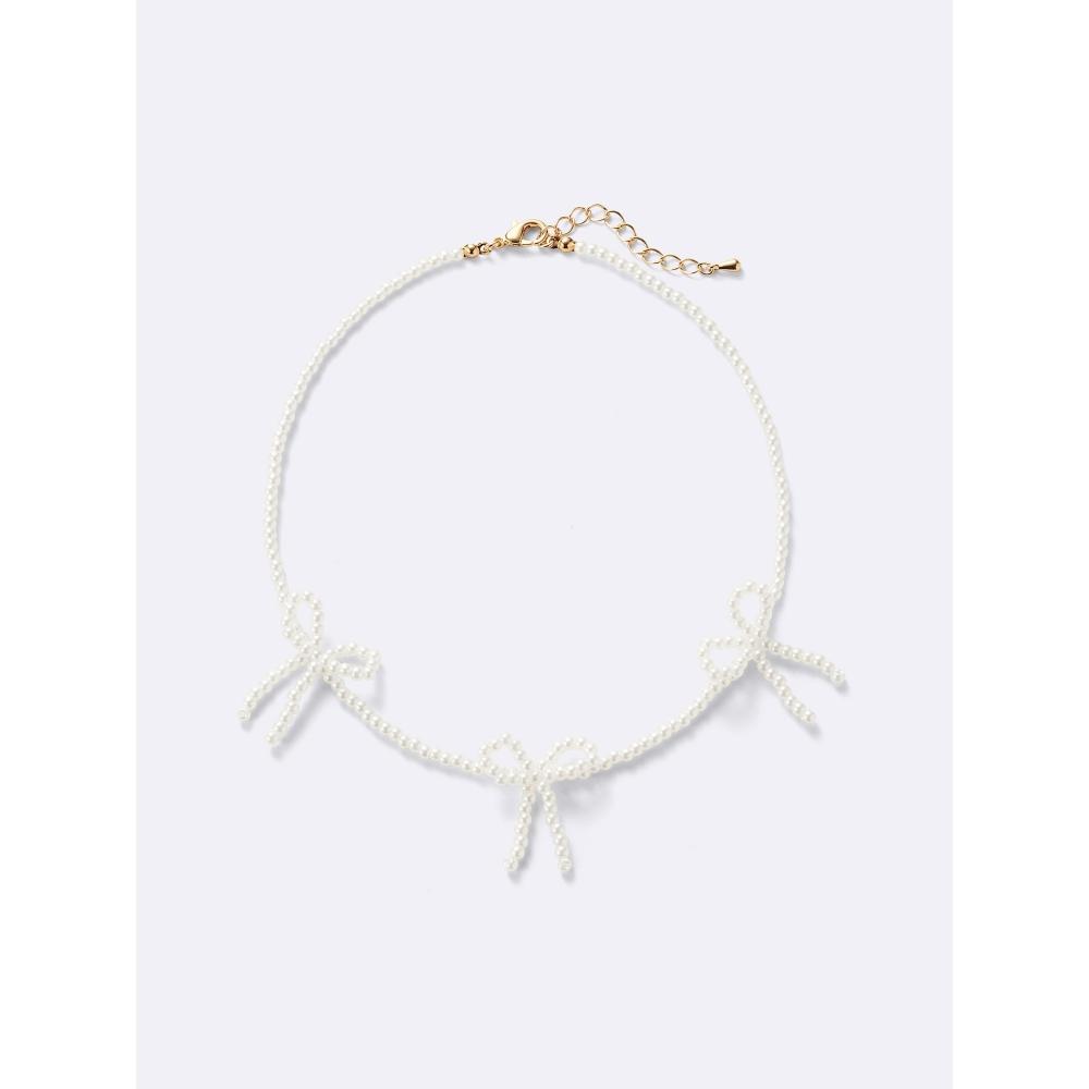 

Gu By Uniqlo Beaded Ribbon Necklace 09 BLACK/ONE SIZE
