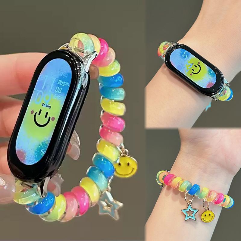 Wspaniała gumka scrunchie do Xiaomi Smart band 10 9 8 NFC Elastyczna rozciągliwa bransoletka pulseira correa dla Xiaomi Mi band 10 9 8