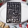 Christmas Nail Art Stamping Plates - Star and Bow Patterns, Transparent Steel Plates