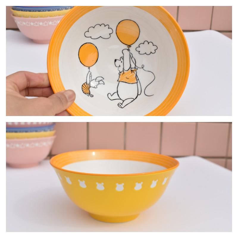 Colorful Large Ceramic Children's Bowl - Creative Underglaze Design for Rice or Porridge