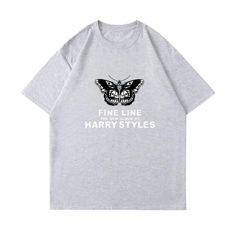 Harry Styles Womens Butterfly Printed Tshirt Summer Fashion Cotton Casual Top Womens Y2K Retro Street Tshirt Clothing Top