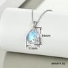 Imitation moonstone necklace Vintage patterned vine design necklace New trendy pendant necklace