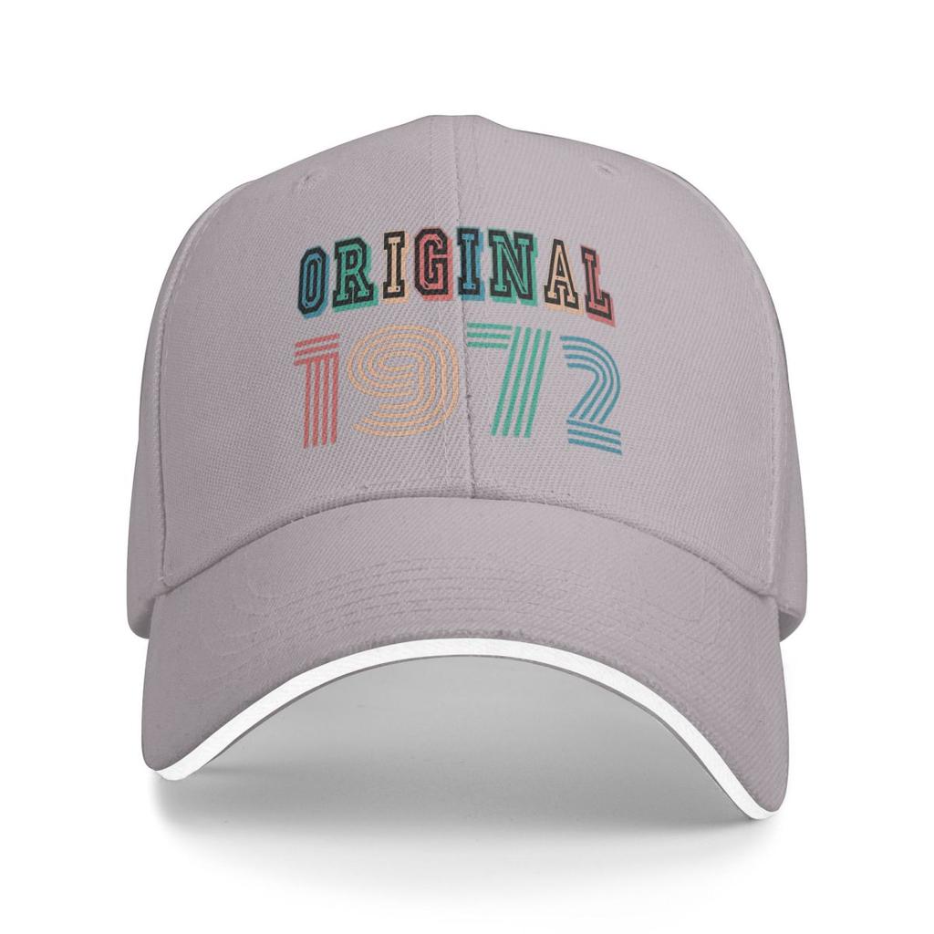 Unisex Baseball Hats Made In 1972 Original Vintage Outdoor Streetwear Summer Sports Baseball Caps Hip Hop Cap Casquette Hats