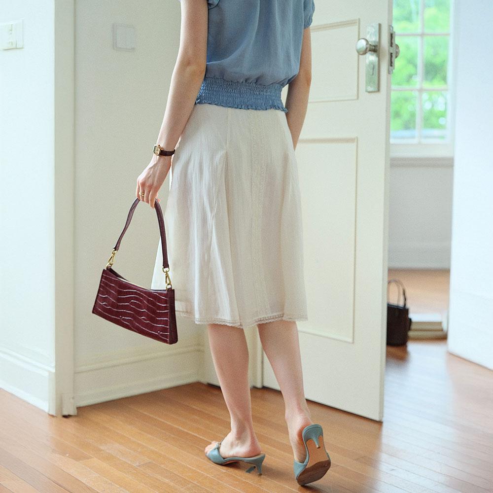 Simpeulleteulo Sr_White Lace A-Line Skirt