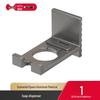 DANLE Gunmetal Grey Adhesive Bathroom Storage Shelf with Hand Sanitizer Holder