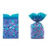 50pcs Mermaid Tail Plastic Gift Bags Candy Biscuit Packing Bag Mermaid Treat Bag Girl Birthday Party Decoration Baby Shower