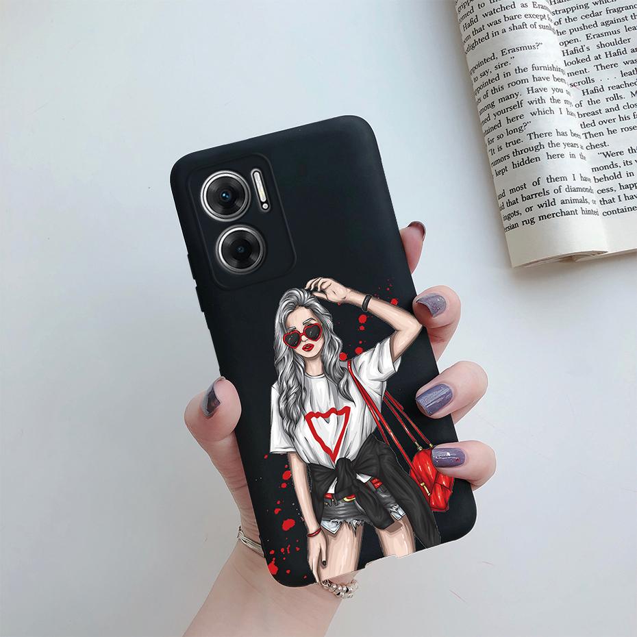 Case For Xiaomi Redmi 10 5G Case Silicone Soft Cute Pretty Girls Cover Funda For Xiaomi Redmi 10 5G 22041219G 22041219NY Bumper