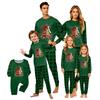 Christmas-print long-sleeve and long-pant matching family loungewear set