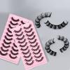 10 Pairs Super Roll Fake Eyelash Curl Russian False Eye Lashes 3D Mink Reusable Fluffy Lashes Eyelashes Extensions Makeup