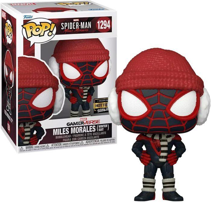 Figurine pop - funko - spider-man : miles morales - hiver - édition exclusive - vinyle