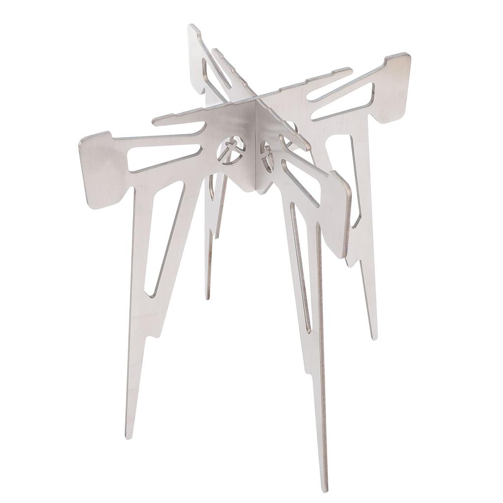 Campfire Stand for Cooking Stainless Steel Detachable Portable Outdoor Fire Pit Stand Camping Stove Support Rack for