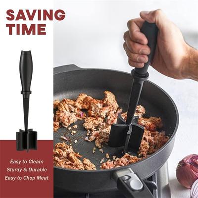 Tritacarne da cucina, utensile per schiacciare carne macinata, resistente al calore, antiaderente, tritacarne per hamburger, schiacciapatate, utensili da cucina
