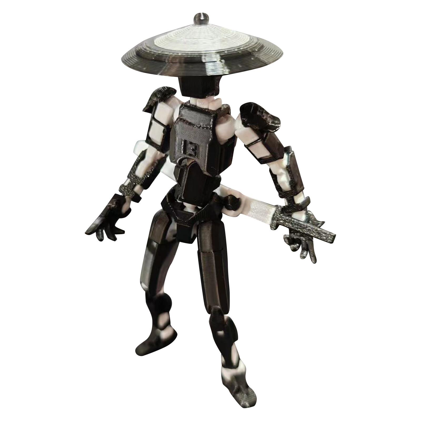 

3D-печатная подвижная игрушка, с подвижными суставами, 3D-печатная игрушка-украшение, снятие стресса, подвижная One Size чёрный