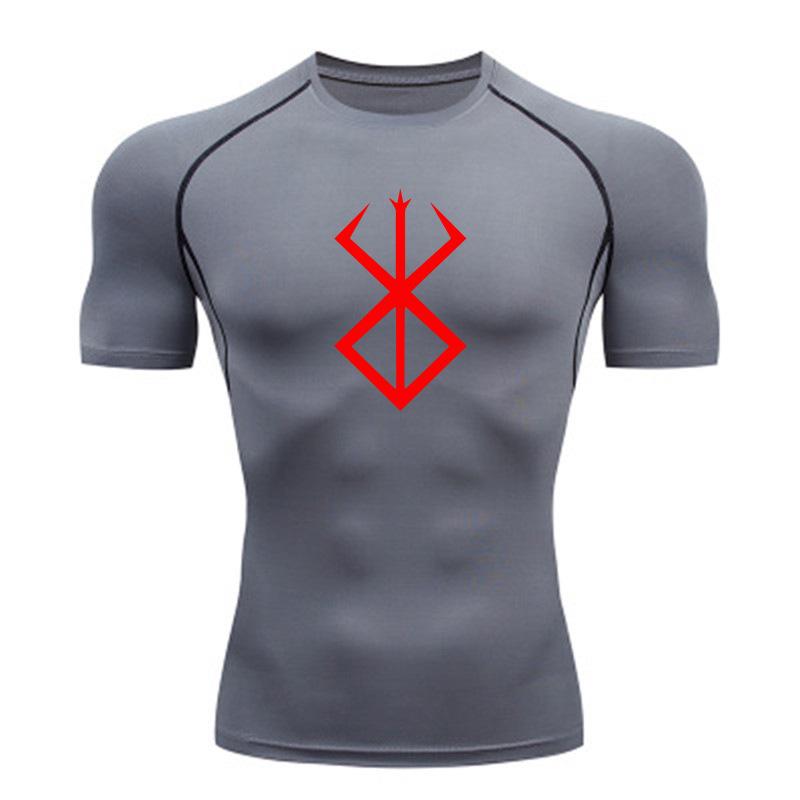 Men's Quick-Dry Compression T-Shirts: High Elastic, Moisture-Wicking Activewear for Basketball, Fitness, and Running.