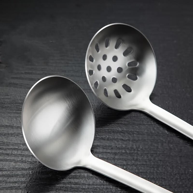 Meichu Stainless Steel Hotpot Soup and Slotted Spoon Set