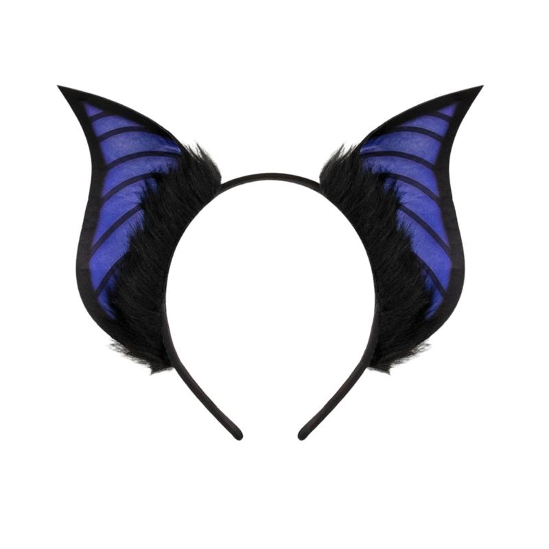 Furry Plush Bat Ear Headband For Adult Kids Cosplay Party Gathering Costume Accessories Hairhoop for Various Occasion
