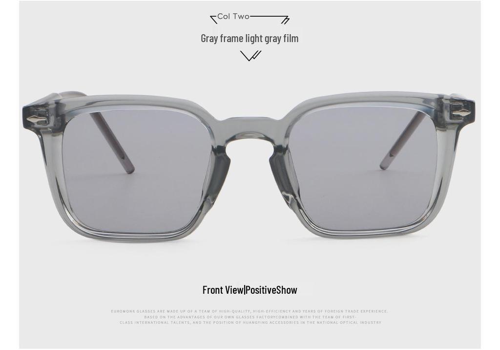 New Retro Square Frame Sunglasses 9811 – Men's Fashionable European & American Style with High-End Cellulose Acetate