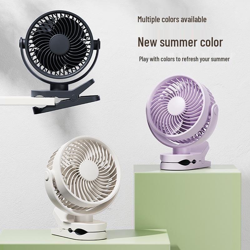 25th Anniversary Portable USB Wall Clip Fan: Rechargeable and Compact Circulation Fan