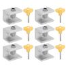 10Pcs Sliding Window Lock Aluminum Adjustable Easy Installation Window Security Stoppers with Keys