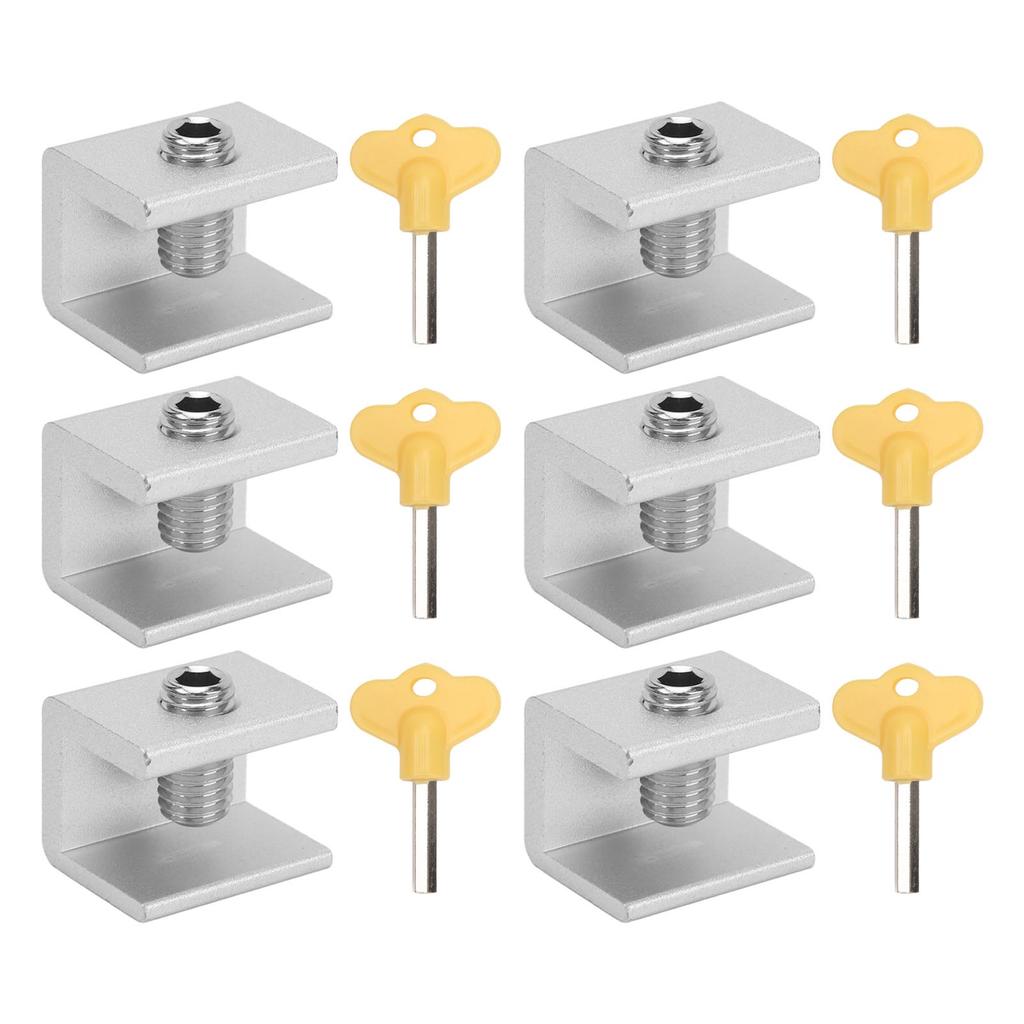 10Pcs Sliding Window Lock Aluminum Adjustable Easy Installation Window Security Stoppers with Keys