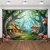 Spring Green Forest Photography Backdrop    Fairy Princess Pet Landscaping Photo Backdrop