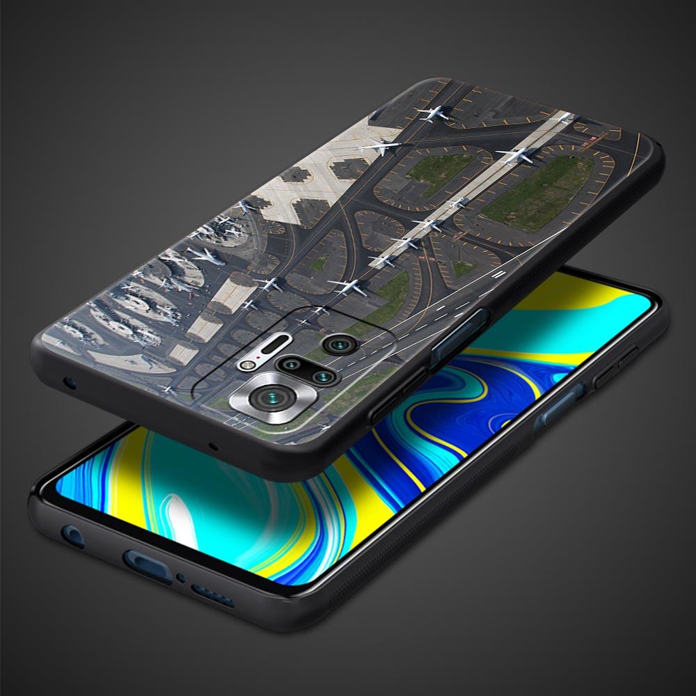 Travel-Nspired Airplane Route Phone Case Cover for Redmi 14C 10C Note 15 14 13 12 10 11 K40 Pro Plus Soft TPU Shockproof Fundas