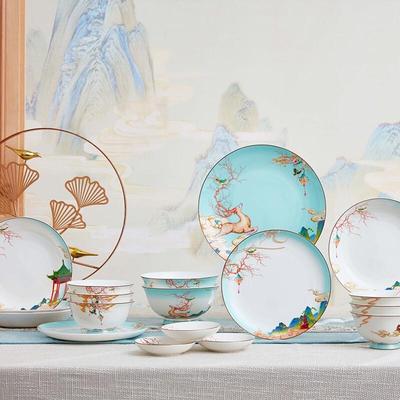 Set di Piatti Fortunati Cervo della Repubblica Jing
