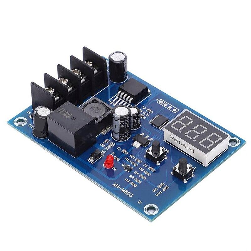 XH-M603 Modul řízení nabíjení Digitální LED displej Úložiště lithiové baterie Ovládací spínač nabíječky Ochranná deska 12-24V