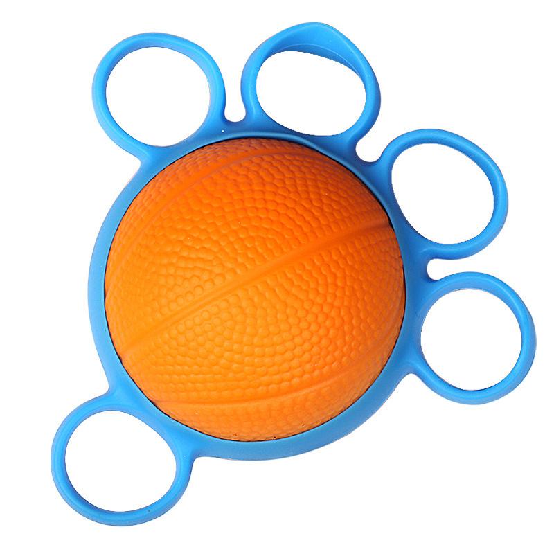 

Five Finger Grip Strength Exerciser Sponge Ball Silicone Grip Ring Portable Finger Strength Trainer Grip Ball Tool помаранчевий