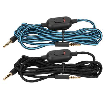 Gaming Headset Cable Woven Earphone Cord with Volume Control and Mute Switch for   Pro  Pr