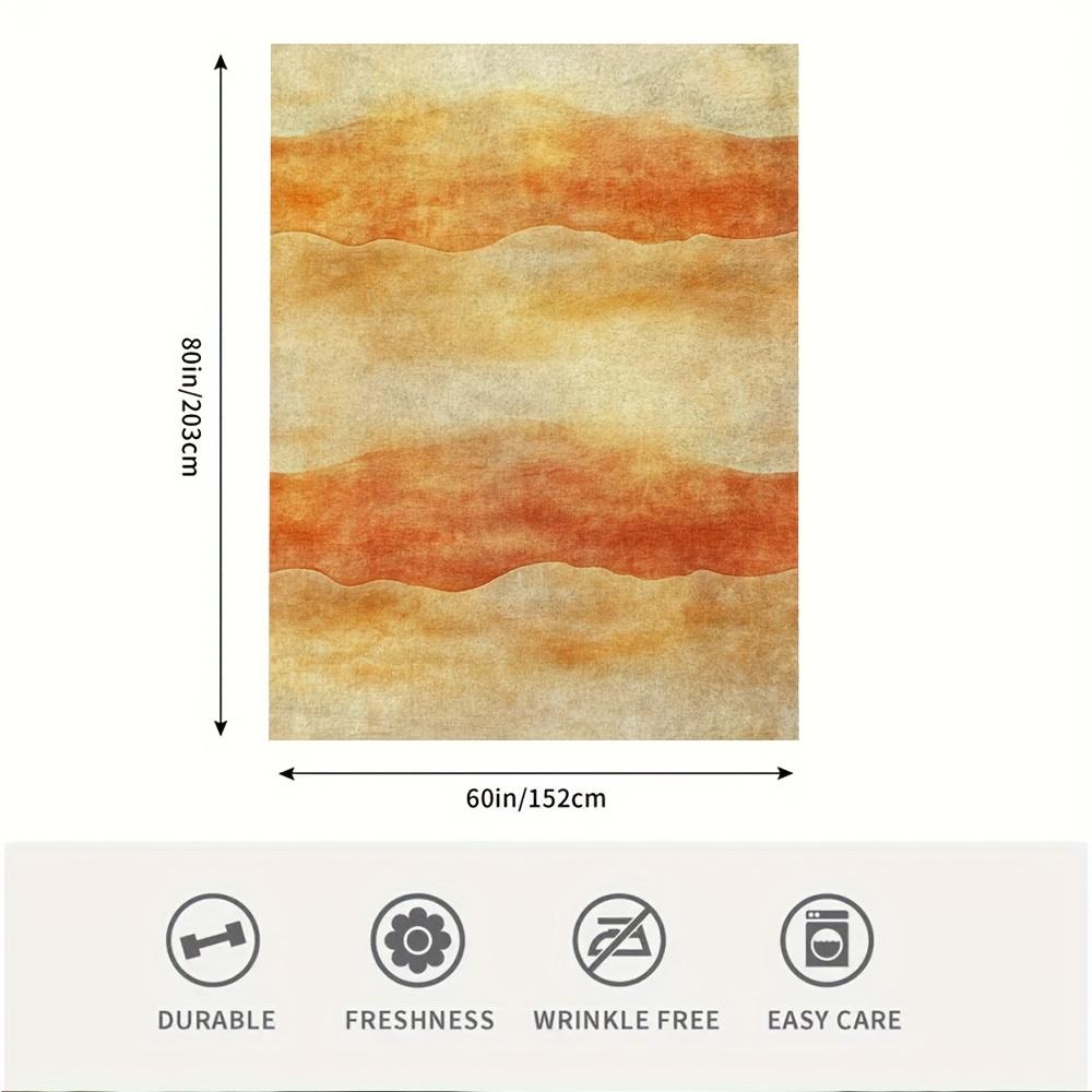 Extra Large 60x80 Inch Luxury Blanket - Seamless Watercolor Gradient Print, Super Soft Cozy Throw for Sofa & Camping, Machine