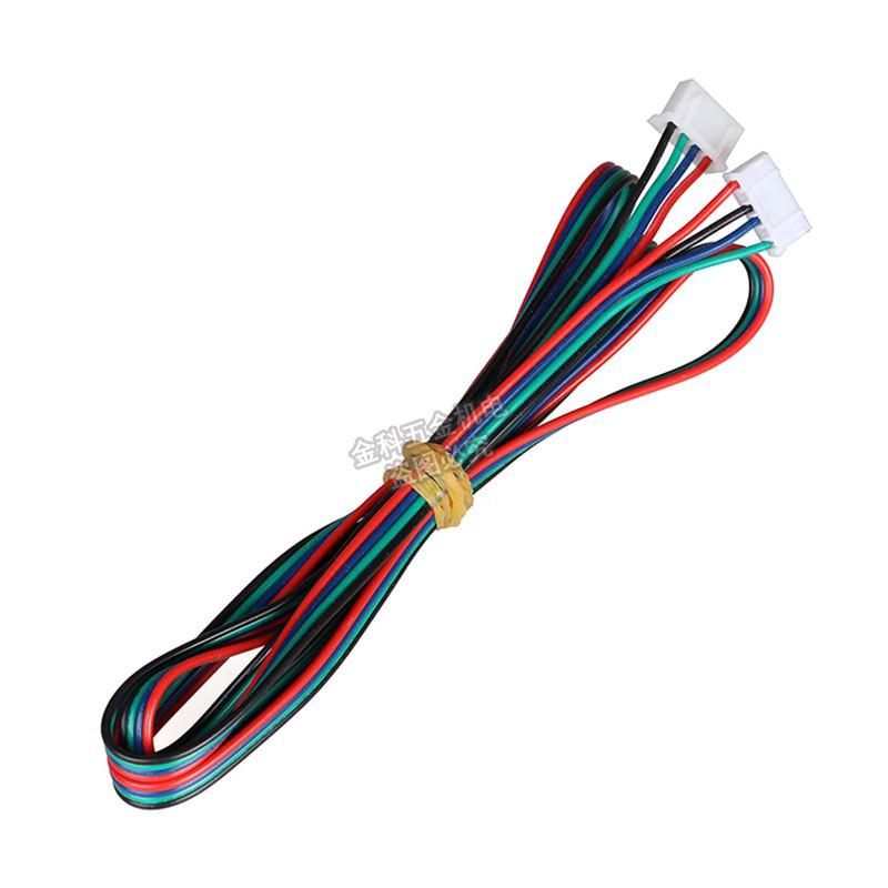 3D Printer Stepper Motor Cable, 4-pin to 6-pin XH2.54, Available in 0.8/1.1/1.5/2 Meters.