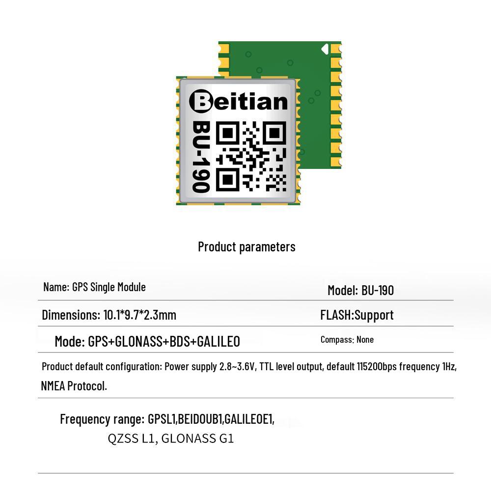 North Sky BE-126: 10th Gen Compact GPS Module with BeiDou GNSS Antenna
