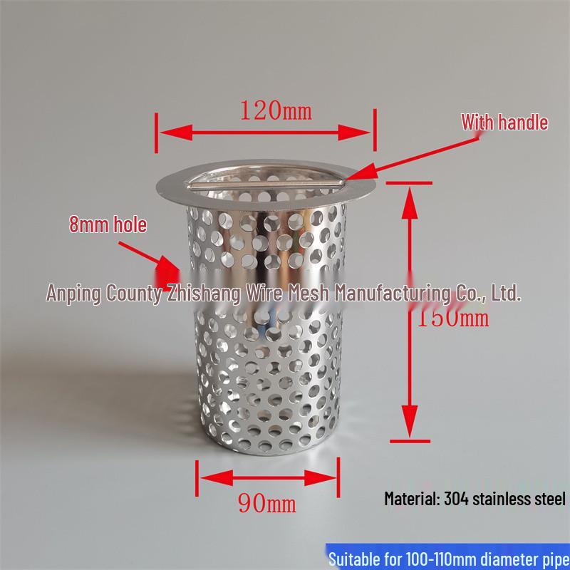 Filtro per Scarico Capelli Anti-Intasamento in Acciaio Inossidabile e Copertura a Rete Anti-Insetti per Lavandini del Bagno.