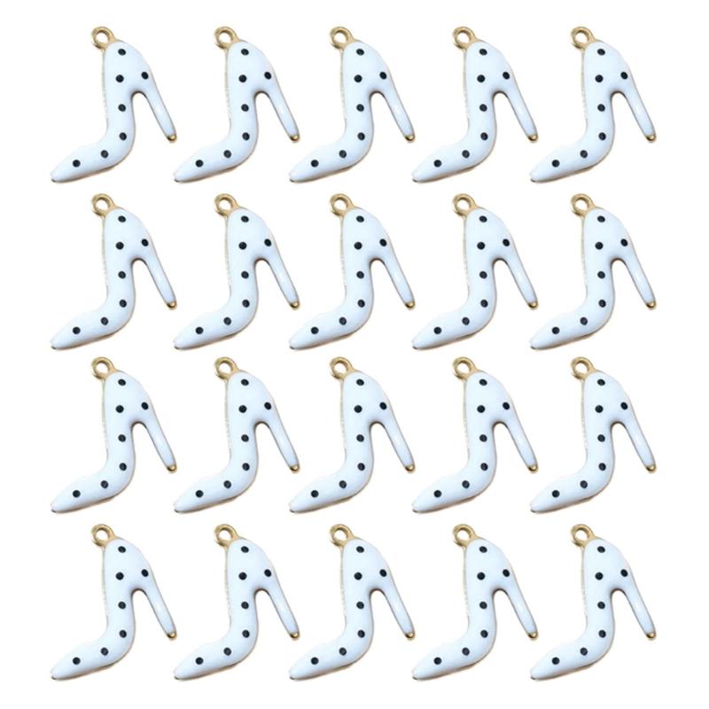 

Набор из 20 Шармов-туфелек на высоком каблуке Изделия из нержавеющей стали для изготовления ювелирных изделий Рукоделия Ручной работы Аксессуаров и Брелоков