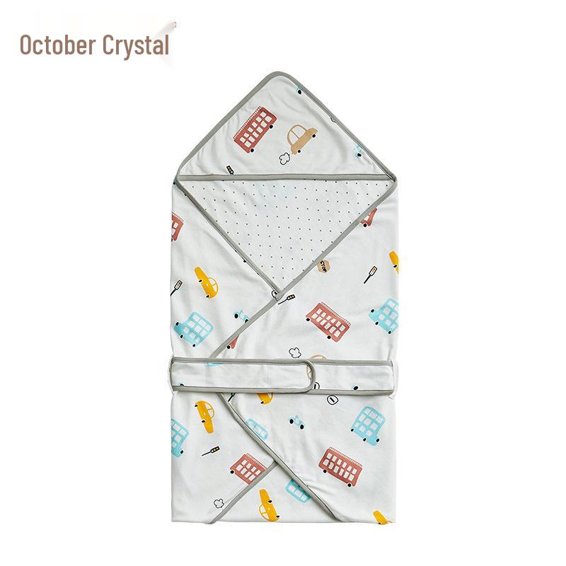 October Crystal Autumn/Winter Pure Cotton Baby Swaddle Blanket - Thick Corn Cotton Wrap for Newborns