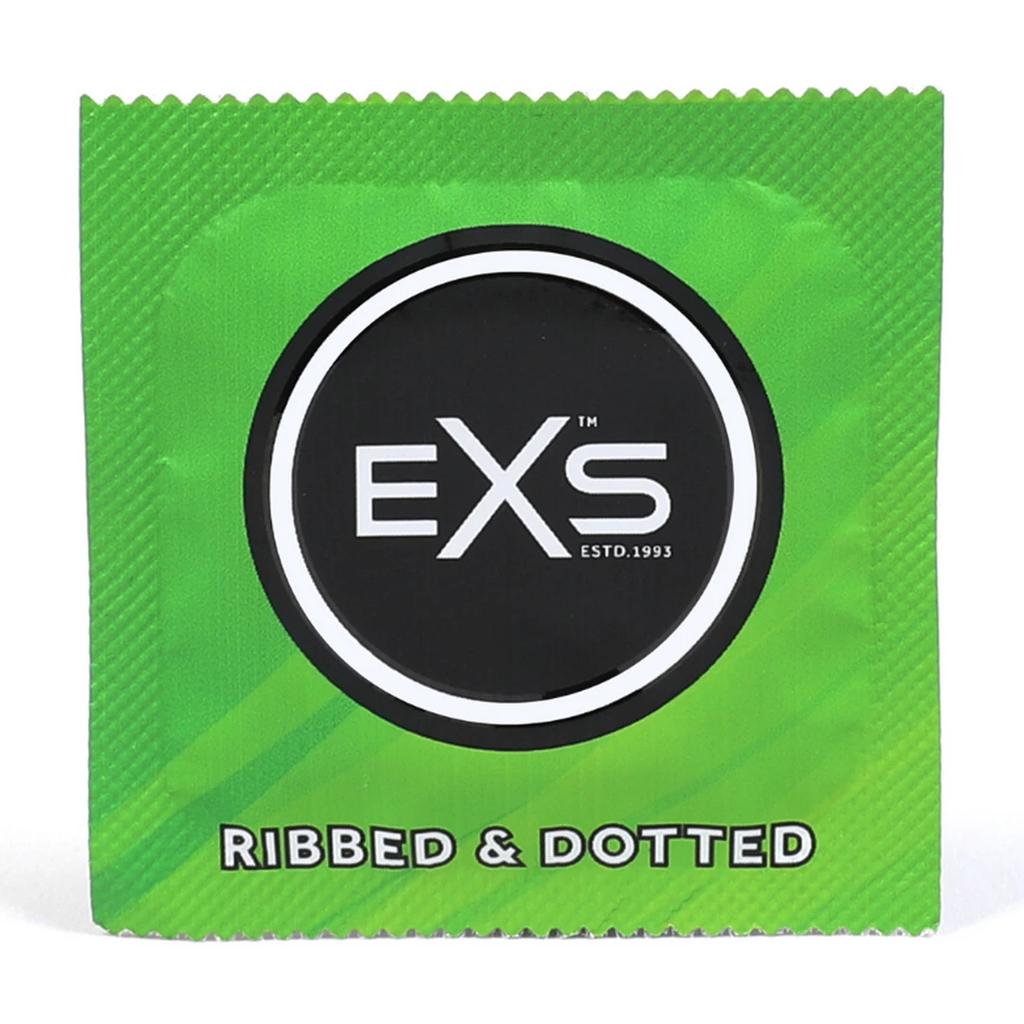 Striped and dotted condoms - 48 pieces EXS